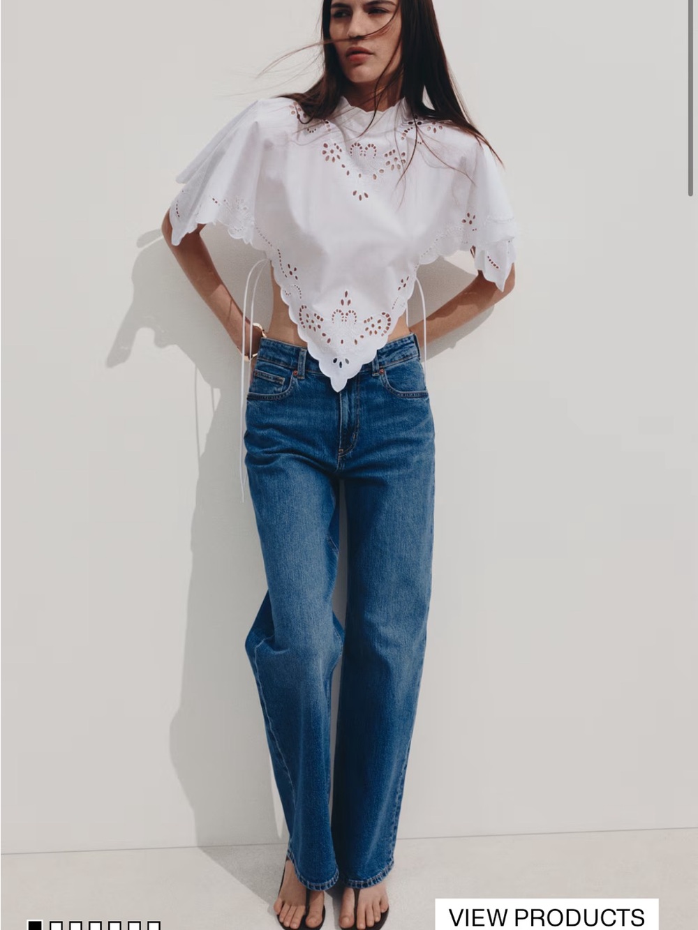 NWT H&M Harper High Rise Wide Leg Jeans - Denim medium Blue